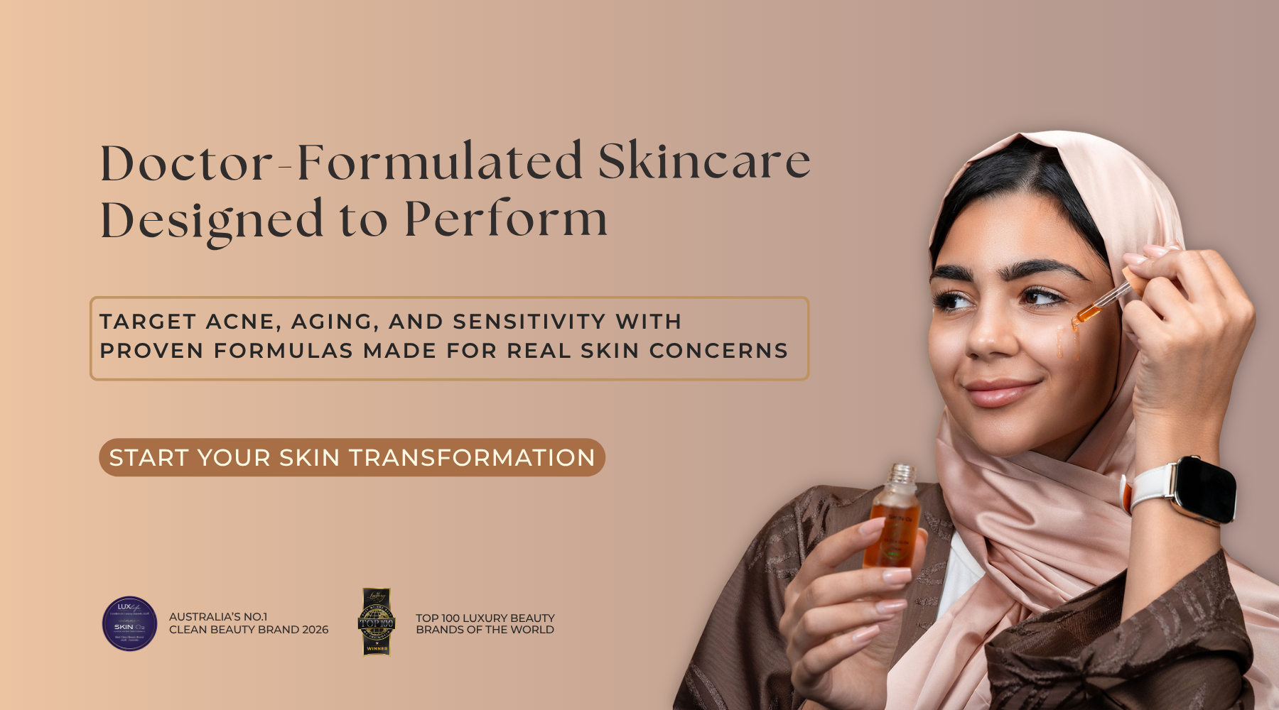 Doctor-Formulated Skincare Designed to Perform
TARGET acne, aging, and sensitivity with
proven formulas made for real skin concerns